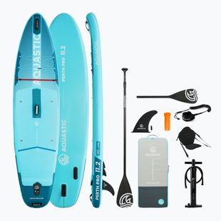 Súprava doska SUP nafukovacia AQUASTIC Perth Pro 11'2" all-round green