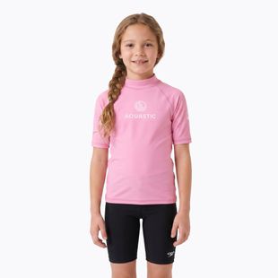 Detské tričko AQUASTIC Rimos UV 50+ UPF pink