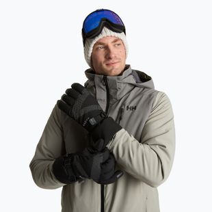 Rukavice na lyžovanie KADVA Mountain Flow Pro koža 3M Thinsulate čierna