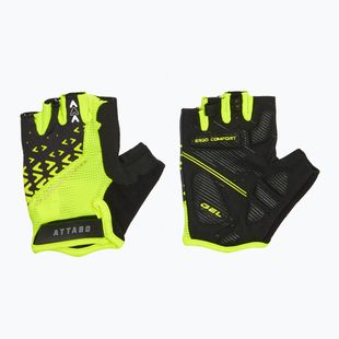Cyklistické rukavice ATTABO Vito gel shock proof lime/black