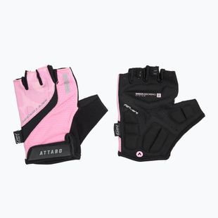 Dámske cyklistické rukavice ATTABO Kinu Pro WMNS shock absorbing system pink/black