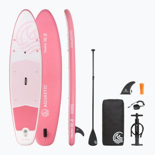 Súprava doska SUP nafukovacia AQUASTIC Taupo 10'8" allround pink