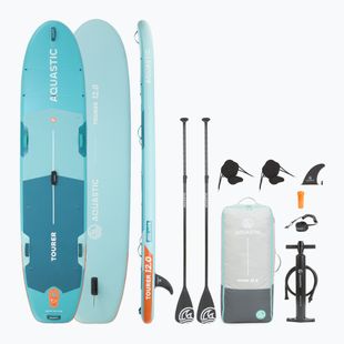 Súprava doska SUP nafukovacia AQUASTIC Tourer 12'0" 2-os green