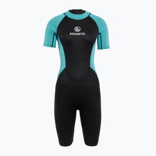 Dámsky plavecký neoprénový oblek AQUASTIC Wavey WMNS 2 mm black/mint