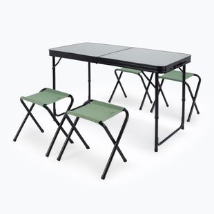 Stolný turistický skladací + stoličky KADVA CAMPtable set pre 4-6 osôb šedý