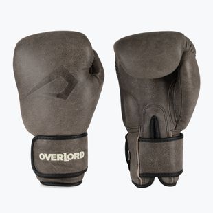 Hnedé boxerské rukavice Overlord Old School 100006-BR