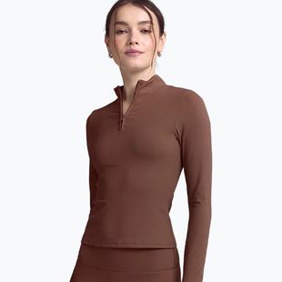 Dámske tričko longsleeve JOYINME Motion LS 1/4 Zip chestnut
