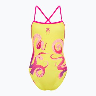 Dámske jednodielne plavky SWEEP Aqua Kraken pink/yellow