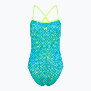 Dámske jednodielne plavky SWEEP Aqua Hippos blue/yellow/green