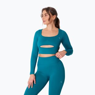 Dámsky tréningový longsleeve Carpatree Dopamine Buzz Seamless petrol green