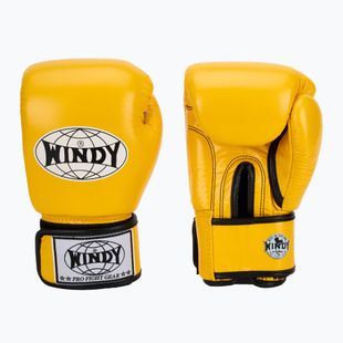 Boxerské rukavice WINDY Classic Genuine Leather yellow