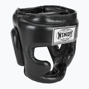 Boxerská prilba WINDY Genuine Leather black