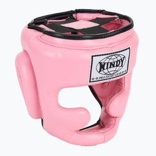 Boxerská prilba WINDY Genuine Leather pink