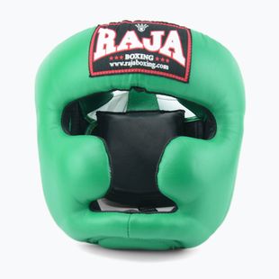 Boxerská prilba RAJA BOXING Genuine Leather green