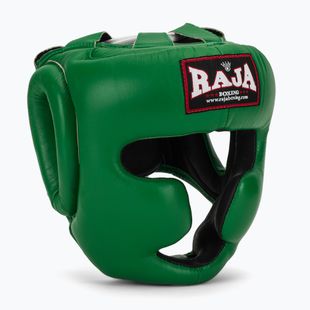 Boxerská prilba RAJA BOXING Genuine Leather green