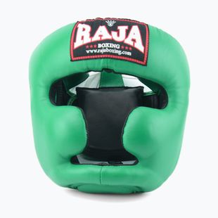 Boxerská prilba RAJA BOXING Semi Leather green