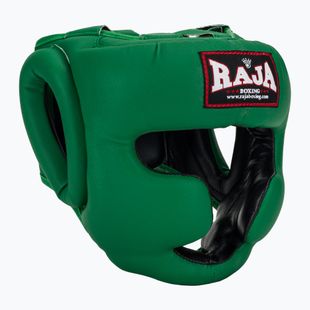 Boxerská prilba RAJA BOXING Semi Leather green
