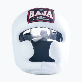 Boxerská prilba RAJA BOXING Semi Leather white
