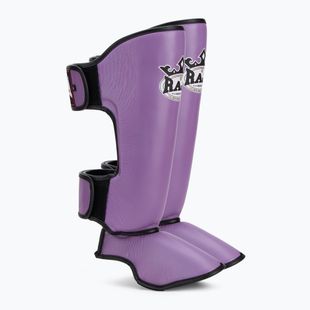 Chrániče holení a chodidiel RAJA BOXING Lightweight Shin Guards Genuine Leather purple