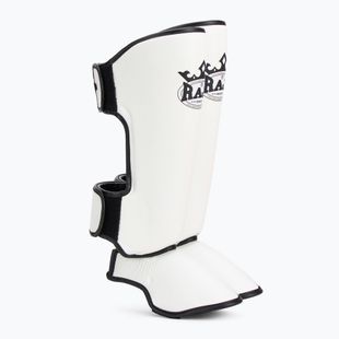 Chrániče holení a chodidiel RAJA BOXING Lightweight Shin Guards Genuine Leather white