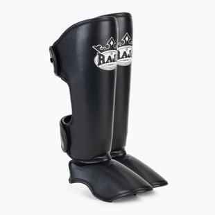 Chrániče holení a chodidiel RAJA BOXING Lightweight Shin Guards Semi Leather black