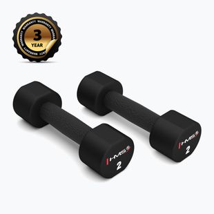 Činky HMS HPT02 TPU 2 ks 2 kg black