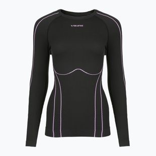 Dámske termo tričko longsleeve Viking Etna 2.0 black/purple