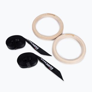 Drevené gymnastické kolieska s popruhmi THORN FIT 301637
