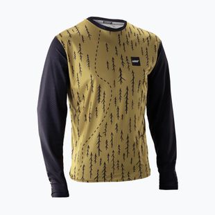 Pánsky cyklistický dres longsleeve Leatt MTB Trail 3.0 trails brown