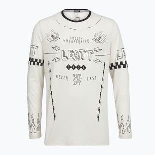 Pánsky cyklistický dres longsleeve Leatt MTB Gravity 3.0 cream white