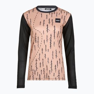 Dámsky cyklistický dres longsleeve Leatt MTB Trail 3.0 trails pink