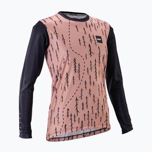 Dámsky cyklistický dres longsleeve Leatt MTB Trail 3.0 trails pink