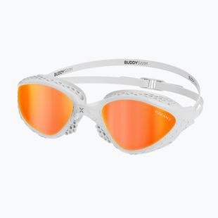 Plavecké okuliare BuddySwim OzeanX Mirror white / orange