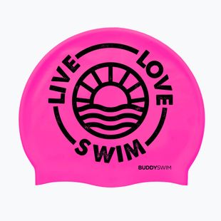 Plavecká čiapka BuddySwim LLS2 Silicone pink