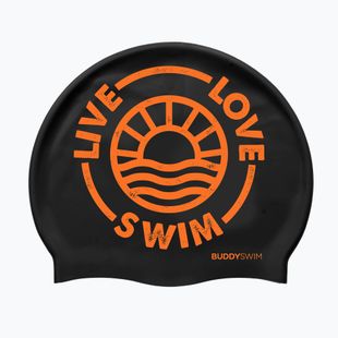 Plavecká čiapka BuddySwim LLS2 Silicone black / orange