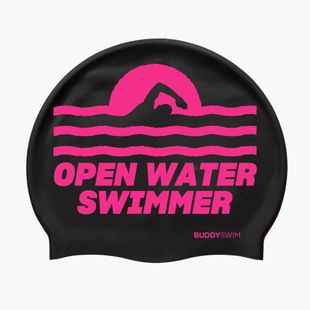 Plavecká čiapka BuddySwim OWS Silicone black / pink