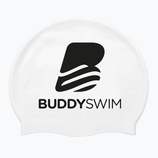 Plavecká čiapka BuddySwim BLogo Silicone white