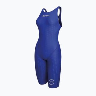 Dámske jednodielne plavky ZONE3 Performance Speed Kneeskin blue/white