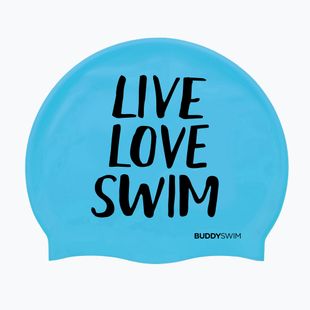 Plavecká čiapka BuddySwim LLS Silicone blue