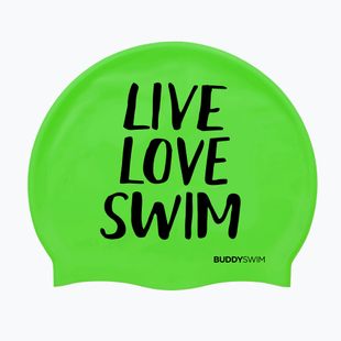 Plavecká čiapka BuddySwim LLS Silicone green