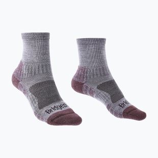 Dámske ponožky Bridgedale Lightweight Merino Performance 3/4 Crew Original heather/damson