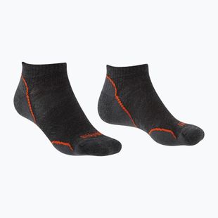 Pánske trekingové ponožky Bridgedale Hike Ultralight Merino Performance Low anthracite/orange