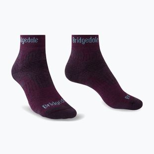 Dámske trekingové ponožky Bridgedale Hike Midweight Performance Ankle dark purple