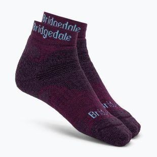 Dámske trekingové ponožky Bridgedale Hike Midweight Performance Ankle dark purple