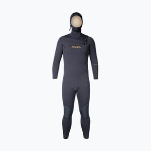 Pánsky plavecký neoprén Xcel Comp+ 4/3 mm Hooded Full black