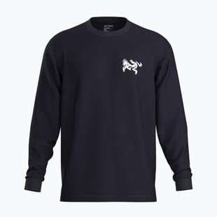 Pánske tričko s dlhým rukávom Arcteryx Kragg SL Cotton Bird Tile black / arctic silk