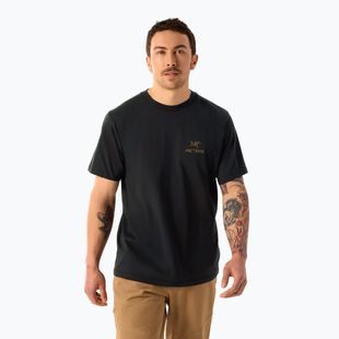 Pánske tričko Arcteryx Kragg Sl Cotton Bird Word 24k black