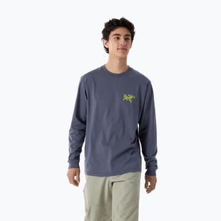 Pánske tričko longsleeve Arc'teryx Kragg SL Cotton Bird Tile dark stratus/euphoria