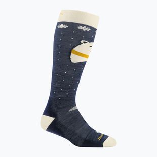Detské lyžiarske ponožky Darn Tough Polar Bear OTC Midweight with Cushion w/ Padded Shin blue