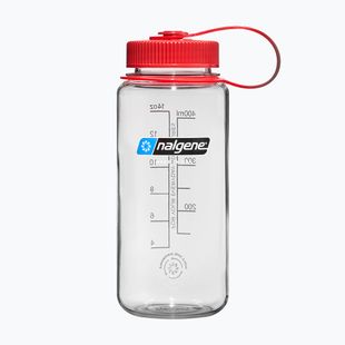 Turistická fľaša Nalgene Wide Mouth clear/red cap